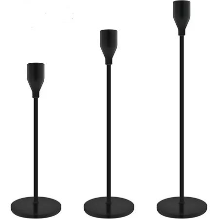 Taper Candle Holders Black Table Decorative Candlestick Holder for Wedding Dinning Party Candle Hold | Walmart (US)