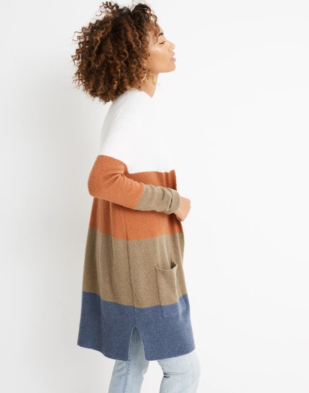 Kent Striped Cardigan Sweater in Coziest Yarn | Madewell