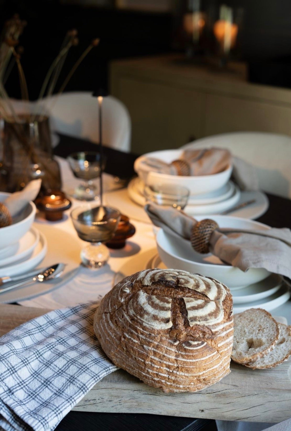 I just set the table and I’m seriously obsessed! This bread loaf fresh out of the oven made my home smell soooo good I can’t wait to gather around this table with more good food, laughter, and family 🖤

#LTKHome #LTKSeasonal #LTKSaleAlert