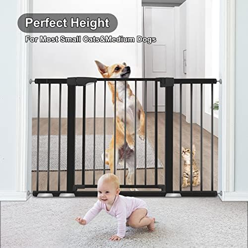 SYCYH Baby Gate for Stairs and Doorways 29.93" to 51.5" Extra Wide Safety Baby Gate with Door, Au... | Amazon (US)