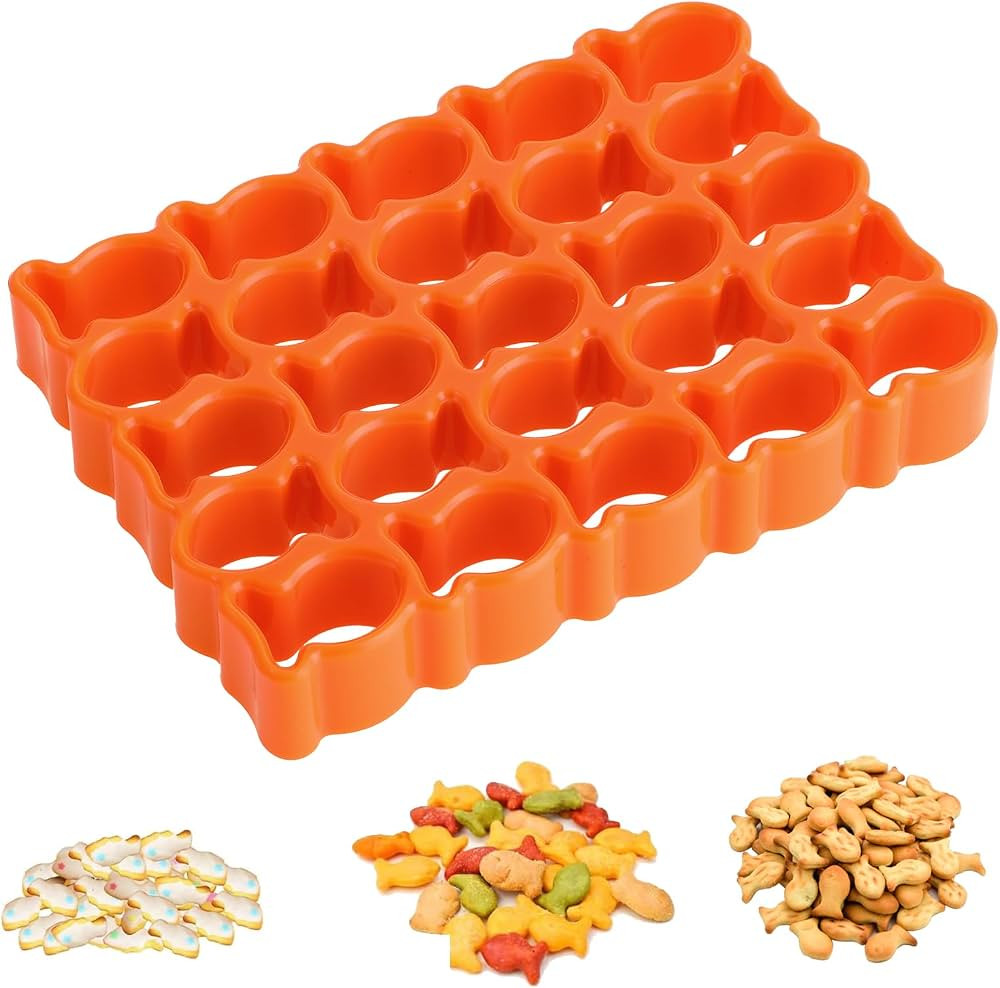 25-Cavity Goldfish Cracker Cutter Mini Plastic Fish Cookie Cutter Fish-Shaped Molds Animal Cookie... | Amazon (US)