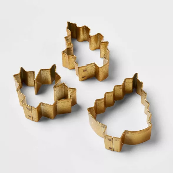 3pc Metal Leaves Cookie Cutter and Pie Press Set - Threshold™ | Target