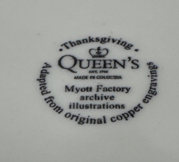NEW Queen’s Plates Turkey Myott Factory Thanksgiving Set of 4 Red Dinner Plates | eBay US