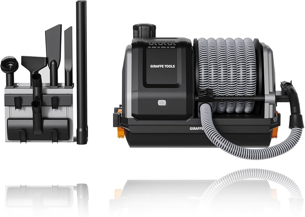 Giraffe Tools Grandstorm Retractable Vacuum Cleaner Wall-Mounted, Shop Wet Dry Vacuum Cleaner wit... | Amazon (US)