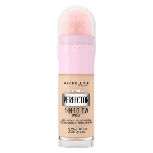 Maybelline New York Instant Anti Age Rewind Perfector，4-In-1 Glow Primer，Concealer，Highlighter，Self-Adjusting Shades，Evens Skin Tone w/ a Glow Finish，Shade: 0.5 Fair Light Cool，20 ml (Pack of 1) | Amazon (UK)