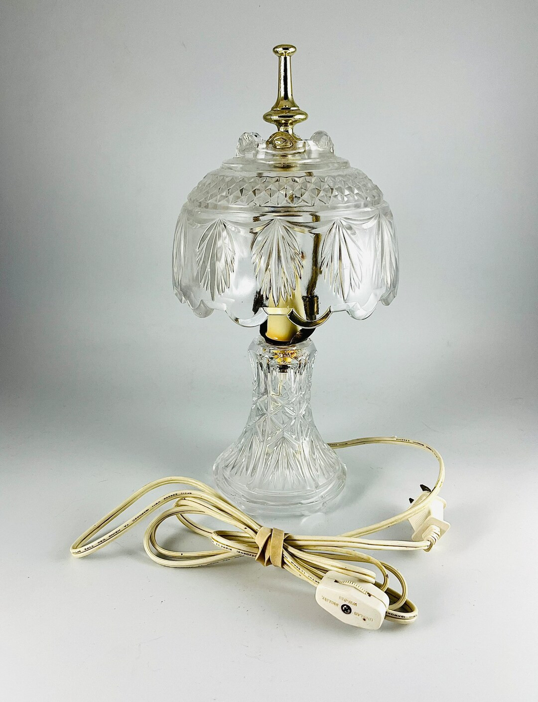 Vintage Lead Crystal Boudoir Accent Lamp - Etsy | Etsy (US)