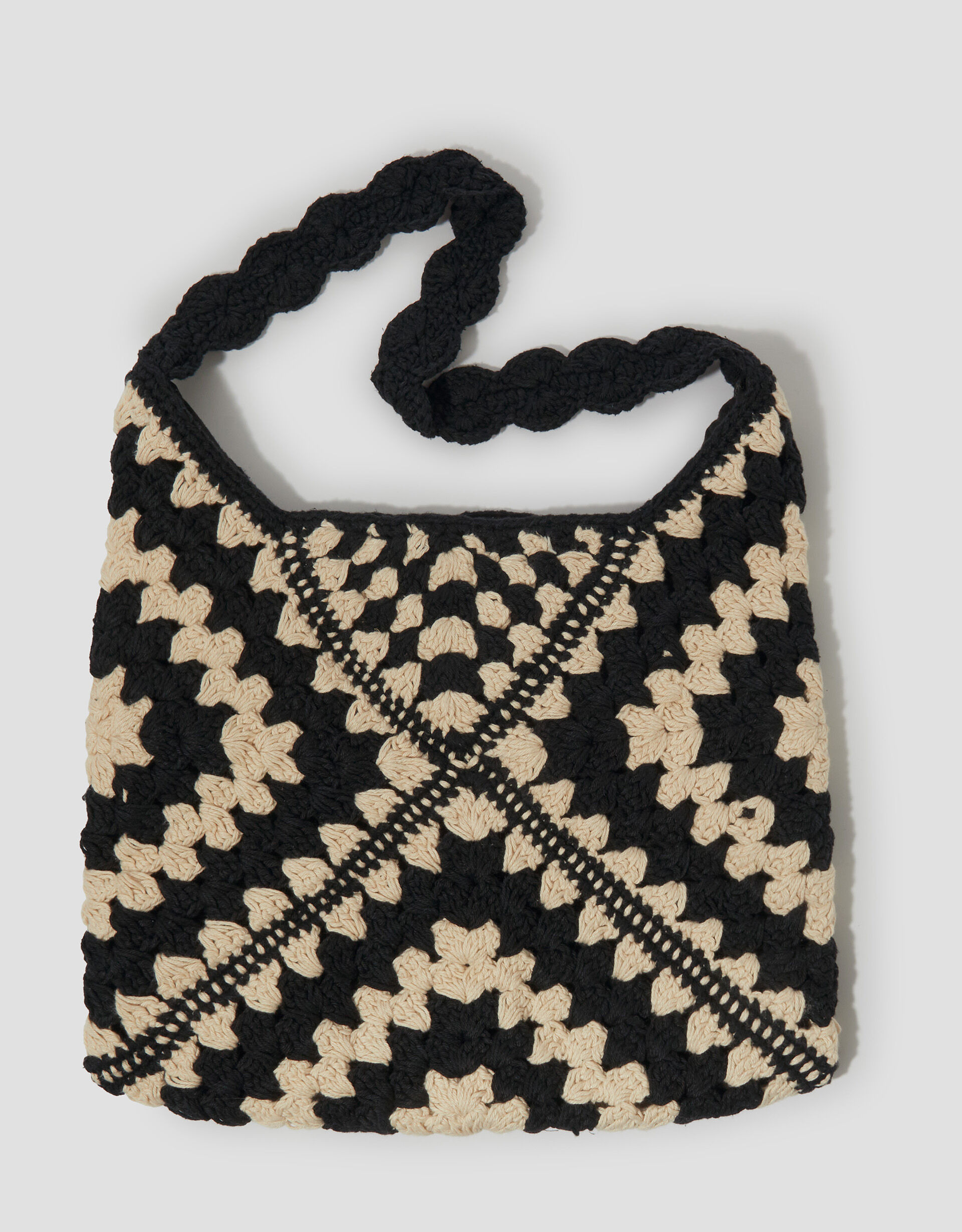 Mae Crochet Shopper Bag Black | Monsoon (UK)