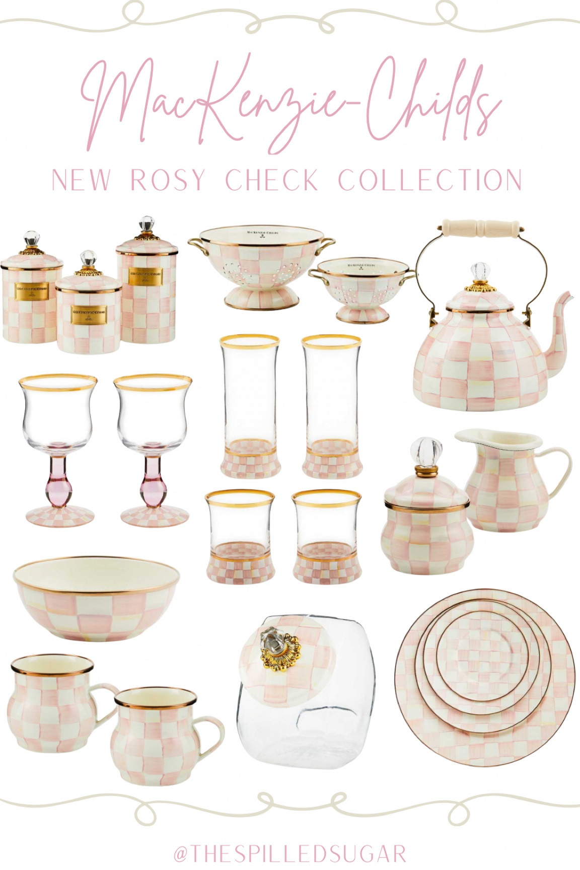 New gorgeous rosy check light pink collection from MacKenzie-Childs!

Colander, pink bowl, pink plates, place setting ideas, tablescape ideas, pink teapot, pink sugar bowl, pink cream pitcher, kitchen canisters, cookie jar, pink tumblers, pink mugs

#LTKSeasonal #LTKhome #LTKstyletip