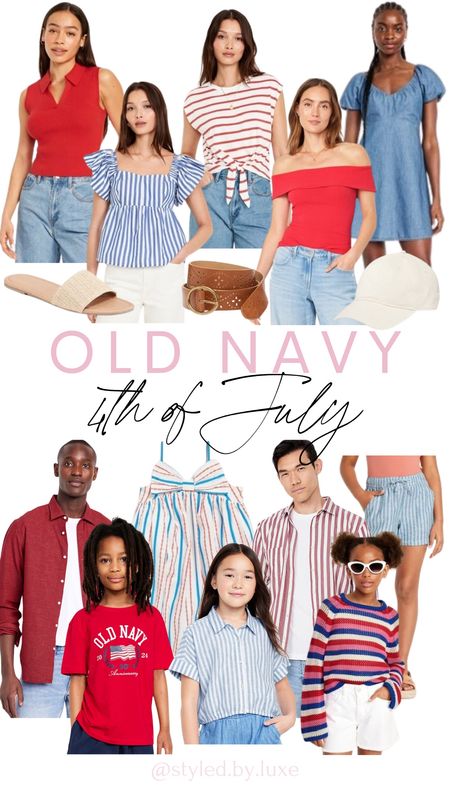 Old navy 4th of July! 

Red white and blue outfit, forth of July outfit, girls outfit, men’s outfit, red top, 4th of July outfit, July 4th

#LTKFamily #LTKStyleTip #LTKSeasonal