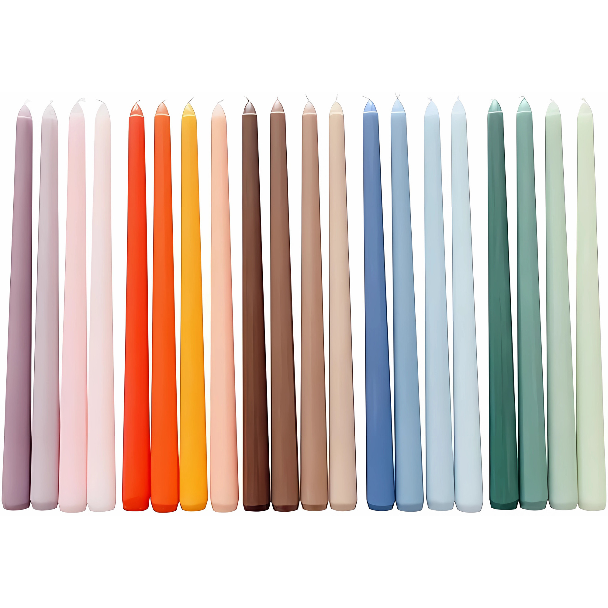 MGEZCOO 12 Inch Gradient Blue Taper Candle Sticks Pack of 4-Unscented Smokeless | Walmart (US)