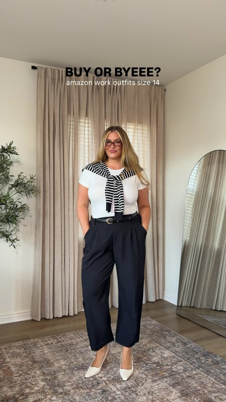 Workwear outfit inspo from amazon 🤎 I wear everything in an xl-xxl long

#LTKMidsize #LTKTall #LTKWorkwear