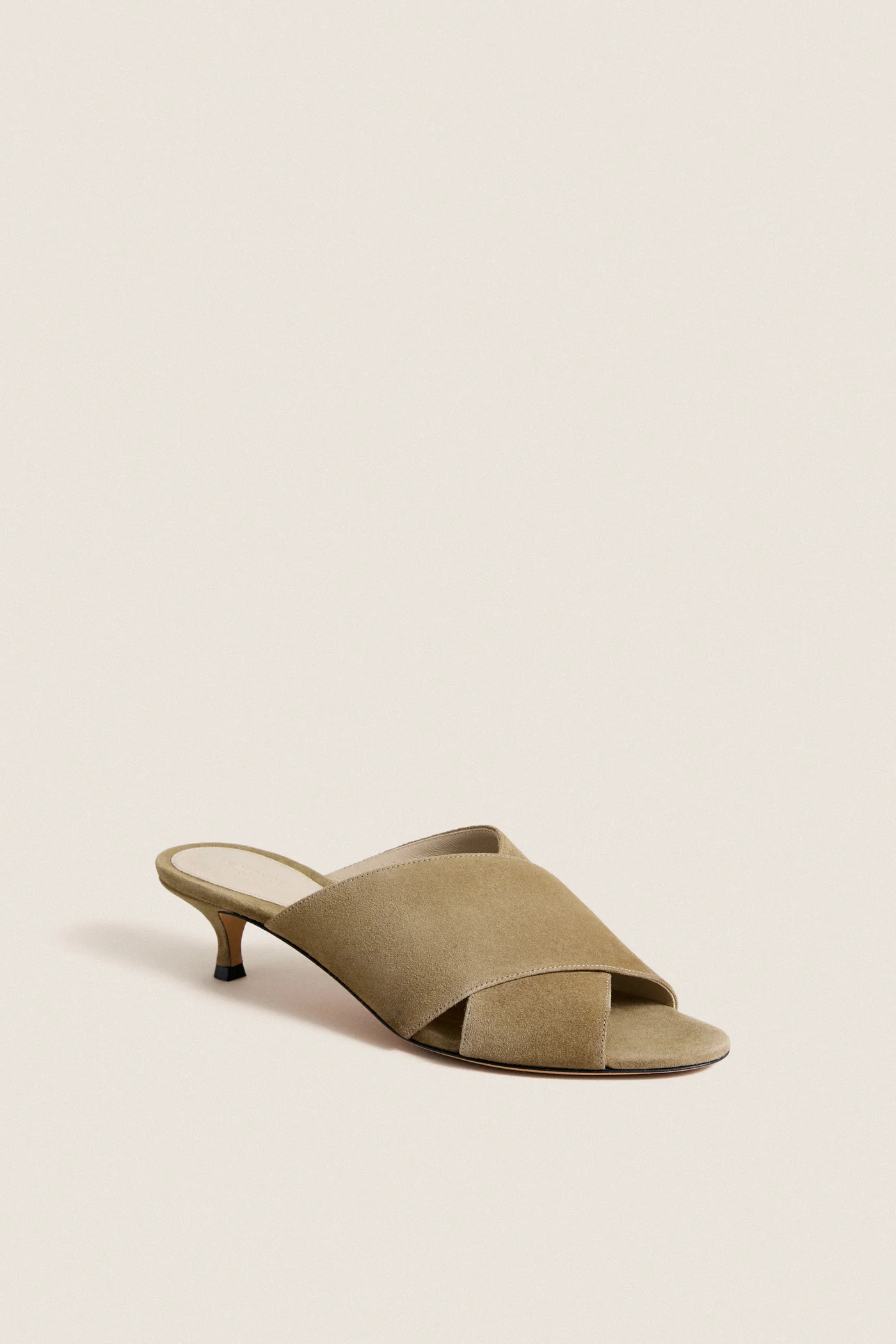 Taupe Suede Luca Kitten Heels | Tuckernuck (US)