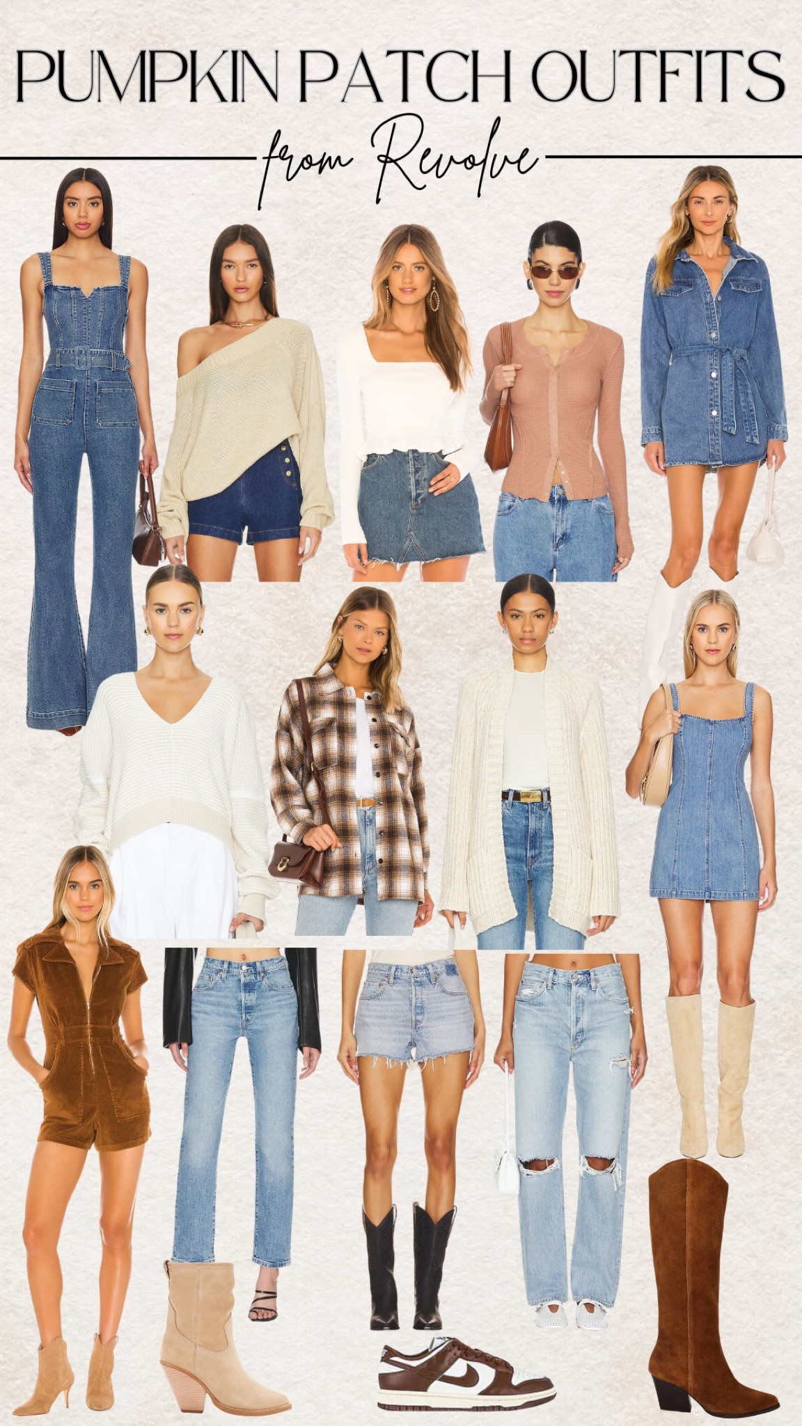 Easy fall outfit ideas using denim, neutrals and basics from Revolve. These are casual looks I’m loving for family pumpkin patch photos 🎃

#LTKStyleTip #LTKSeasonal #LTKShoeCrush