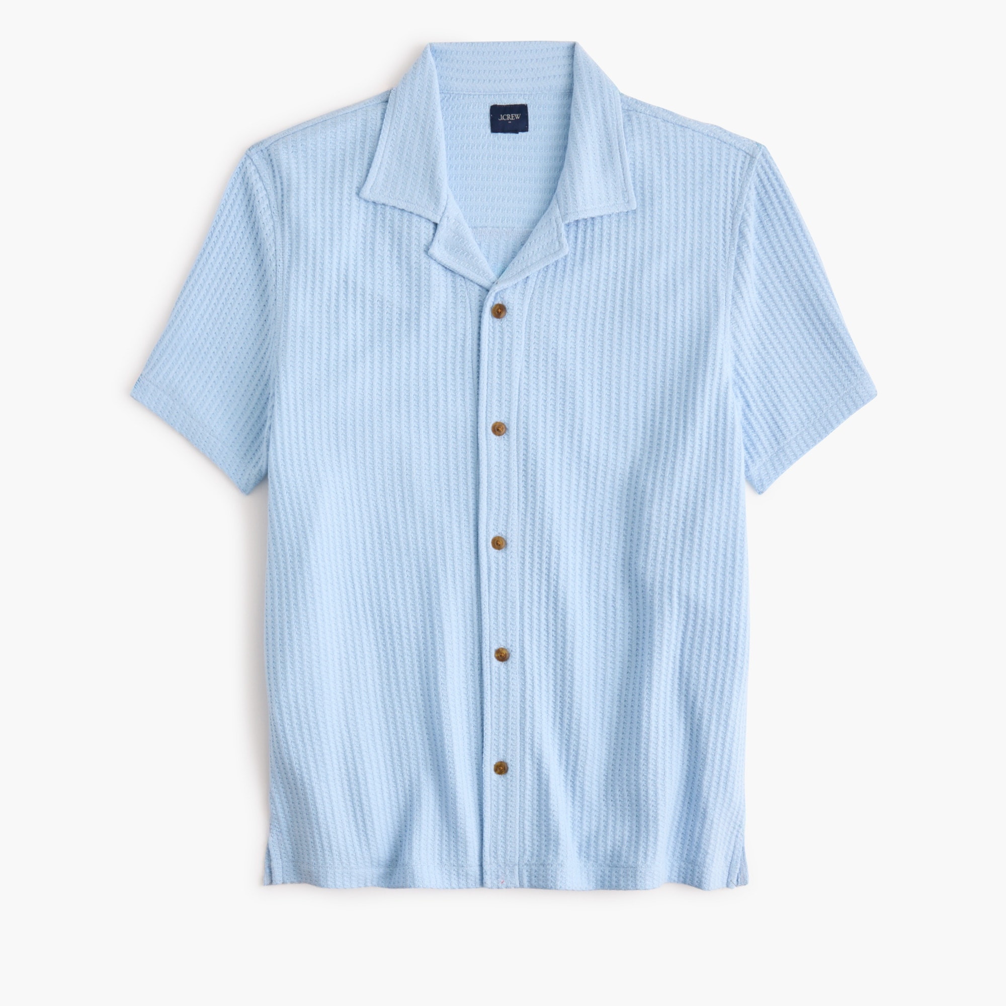 Short-sleeve textured camp shirt | J.Crew Factory