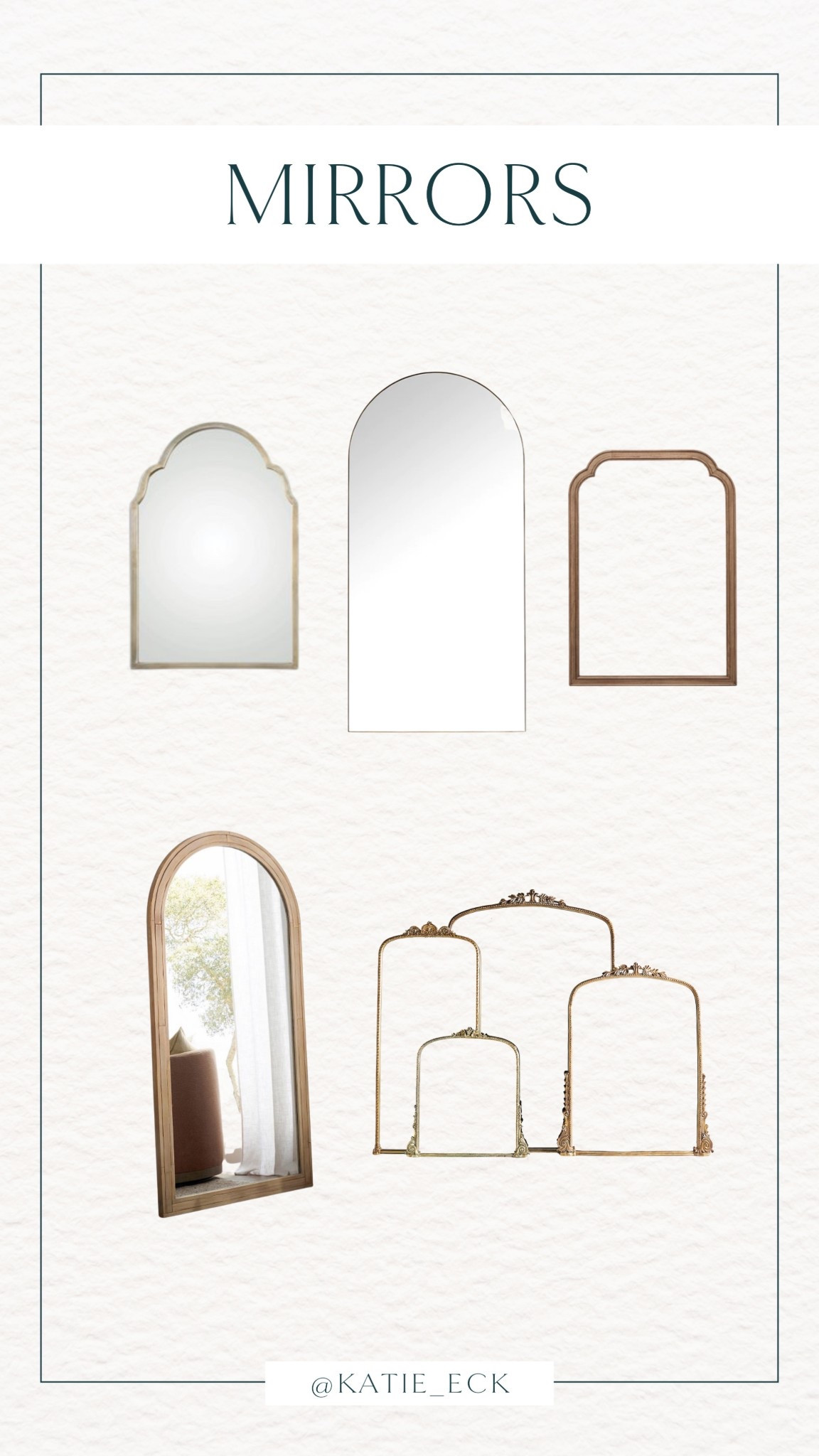 Favorite mirror finds 🤍

Home decor, full-length mirror, Target arch wall mirror, wayfair, pottery barn wooden floor mirror, Anthropologie gleaming primrose mirror, home decor, modern farmhouse 


#LTKSaleAlert #LTKFindsUnder100 #LTKHome