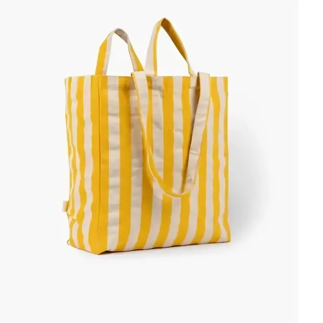 Customizable Handmade Striped Canvas Tote Bag Original - Etsy | Etsy (US)