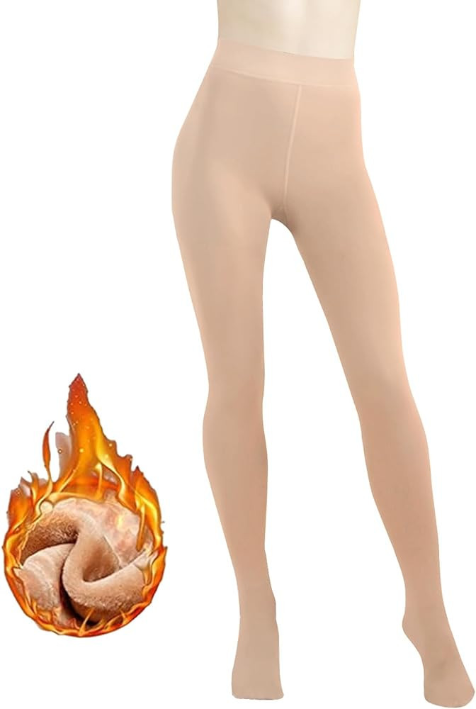 G&Y Fleece Lined Tights for Women -Therma Leggings Opaque Warm Winter Pantyhose | Amazon (US)