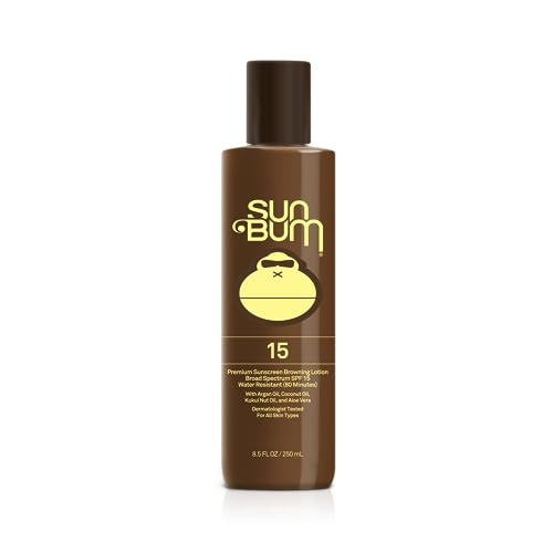 Sun Bum SPF 15 Browning Body Lotion - Water-Resistant Broad Spectrum Moisturizing Tanning Lotion with Vitamin E - Hawaii 104 Act Compliant (Made Without Octinoxate & Oxybenzone) - 8.5 Fl Oz | Amazon (US)
