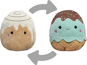 Squishmallows Flip-A-Mallows 12-Inch Mint Ice Cream and Toasted Cinnamon Roll Plush - Add Maya an... | Amazon (US)