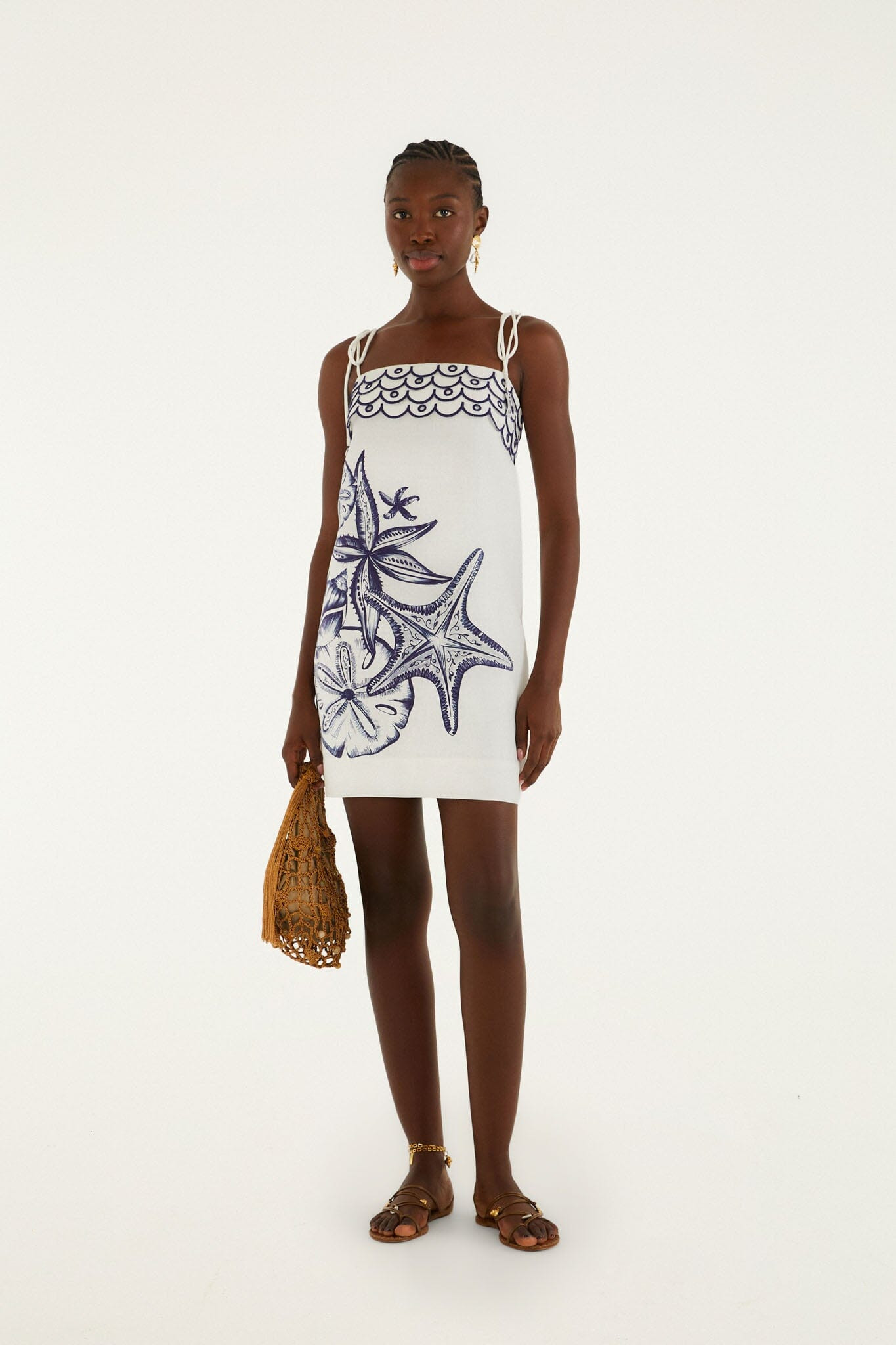 Off-White Coast Stars Euroflax\u0099 Premium Linen Mini Dress | FARM Rio | FarmRio (US)