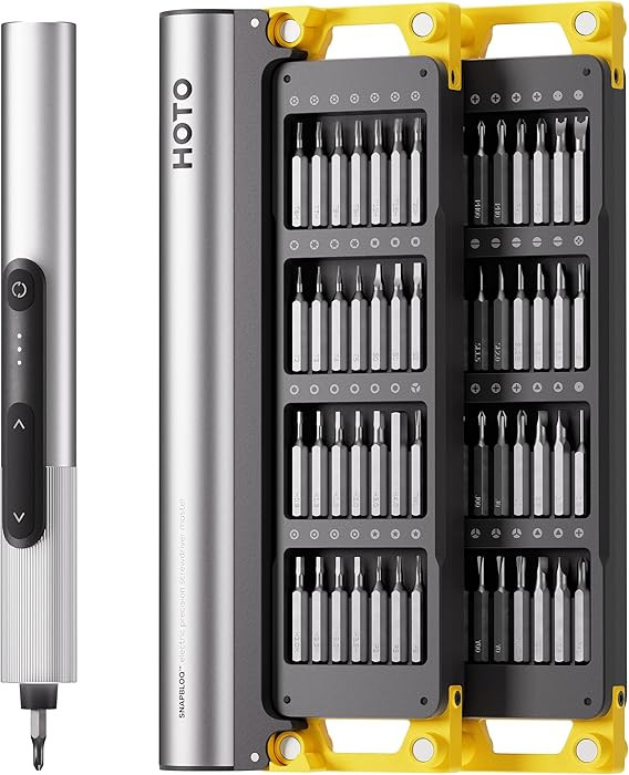 HOTO SNAPBLOQ™ S-A01 3.7V Mini Electric Screwdriver with 56 Bits & 3 Torque Settings, Precision... | Amazon (US)