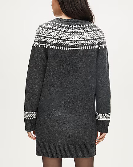 Collection embellished Fair Isle sweater-dress in vintage wool blend | J. Crew US