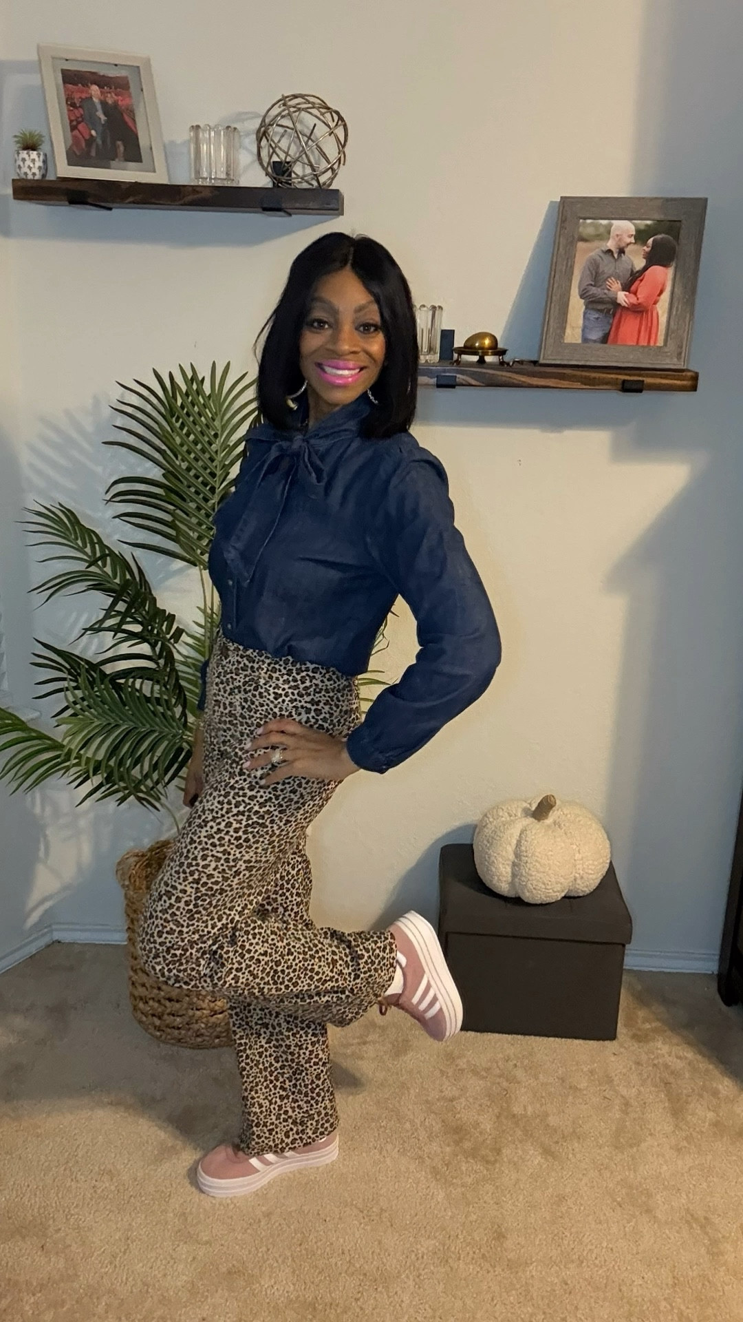 Today’s Outfit Inspired by Pinterest ✨
Taking some style inspo straight from my Pinterest boards today—mixing a chic bow-tie denim blouse with bold leopard print pants and comfy blush sneakers for an effortlessly elevated vibe. Tap to shop this look and get inspired for your next outfit!

#LTKStyle #OOTDInspo #PinterestInspired #AffordableFashion #LTKFinds #Falloutfit

#LTKOver40 #LTKSeasonal #LTKStyleTip