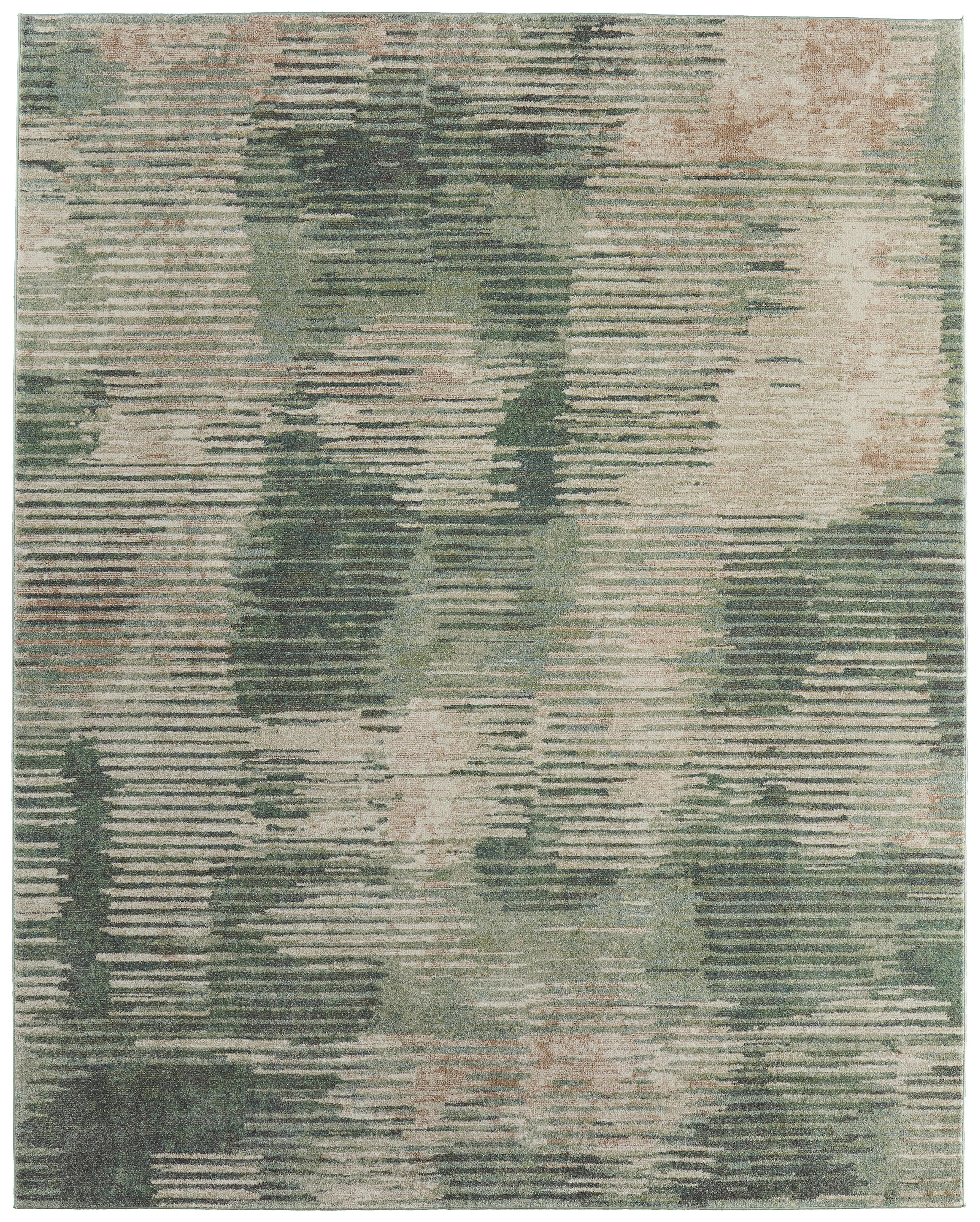 Roy Modern Abstract, Green/Ivory/Brown Area Rug | Wayfair North America
