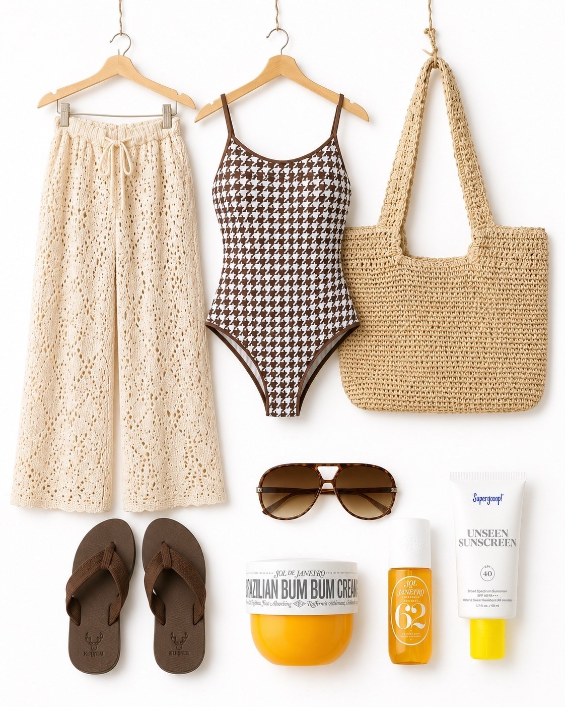 Gingham one piece swimsuit and crochet knit coverup 

Amazon summer style

#LTKootd #LTKSaleAlert