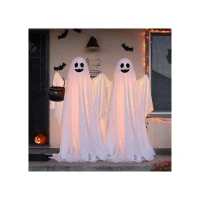 Light-Up Spooky Ghosts - 2-Pack Halloween Outdoor Decor - Scary LED Ghosts | Wayfair Professional