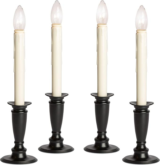 Set of 4 Battery Operated Window Candles (Black Onyx) | Amazon (US)