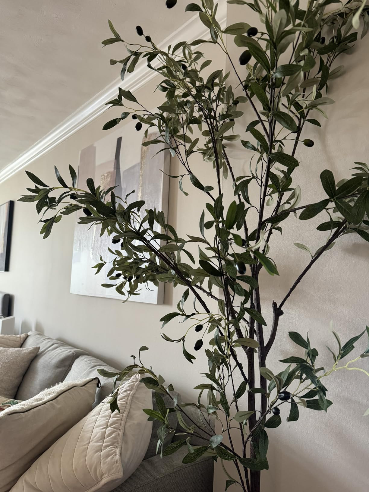 Phimos 7FT Artificial Olive Tree (82") Tall Fake Potted Olive Tree with Planter Large Faux Olive ... | Amazon (US)