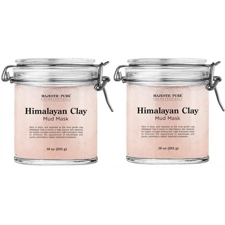 Majestic Pure Himalayan Clay Mud Mask Detoxifying Brightening and Reduces Appearance of Pores 10 oz x 2 | Walmart (US)