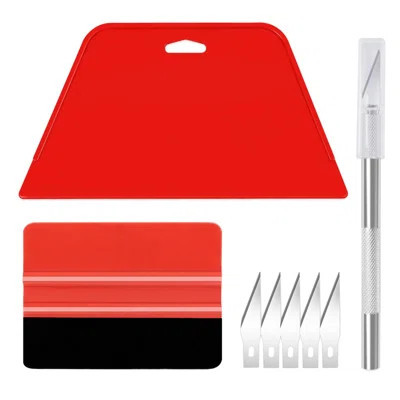 Peel and Stick Wallpaper & Vinyl Installation Tool Kit – Smooth Easy Precise, with Red Squeegees, Hobby Knife (5 Blades), Measuring Tape | Wayfair North America
