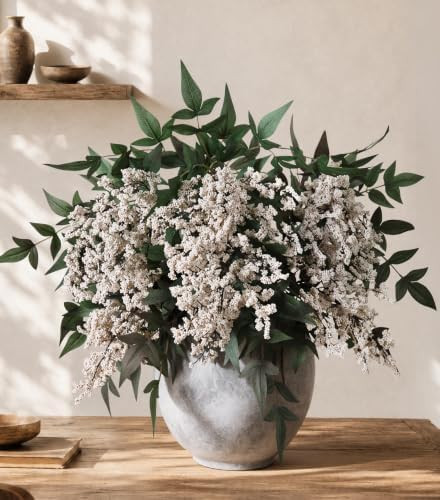 Fake Flowers 3 Pcs 35 Inch Greenery Stems Branches for Vase Floral Stems Realistic Sedum Spray fo... | Amazon (US)