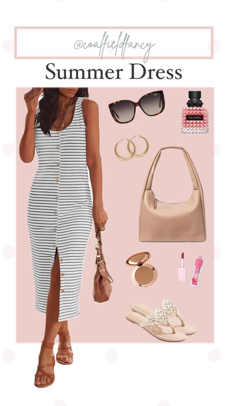 Summer Dress
Black & white midi dress
Beach dress 
Neutral Bag
Neutral sandals 
Sunglasses


#LTKFindsUnder50 #LTKOver40 #LTKSaleAlert
