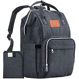 Diaper Bag Backpack - Large Waterproof Travel Baby Bags (Mystic Gray) | Amazon (US)
