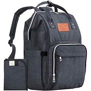 Diaper Bag Backpack - Large Waterproof Travel Baby Bags (Mystic Gray) | Amazon (US)