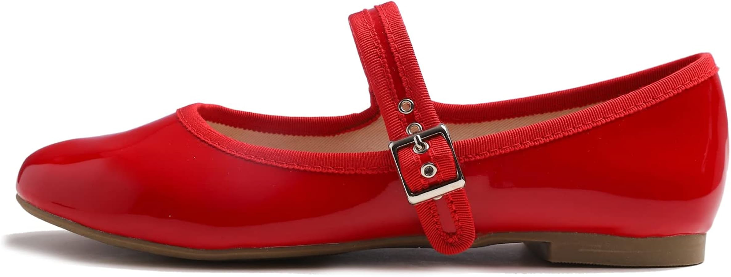 FEVERSOLE Women's Soft Cushion Extra Padded Comfort Round Toe Mary Jane Metal Buckle Fashion Ballet Flats Walking Shoes | Amazon (US)