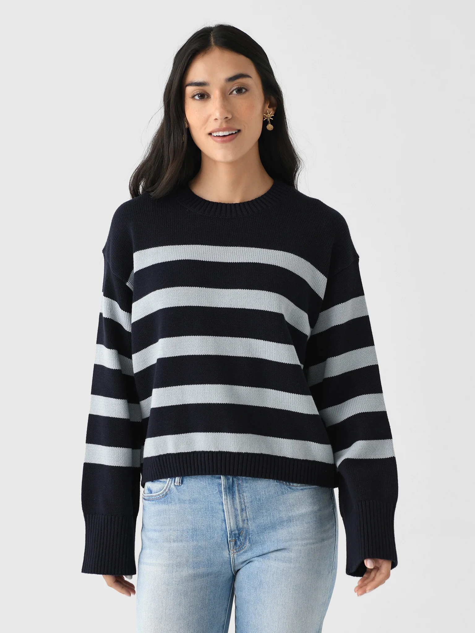 WHITE & WARREN
                      
                     Women's Organic Cotton Easy Crewneck | Saint Bernard