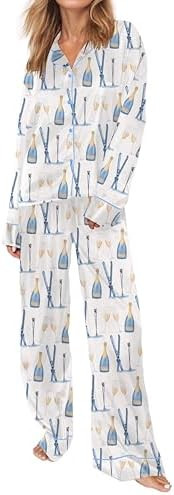 SHESHOW Satin Pajamas for Women Set Long Sleeve Button Down Sleepwear 2 Piece Nightwear Women Pjs... | Amazon (US)