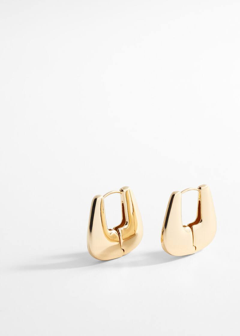 Geometric hoop earrings -  Women | Mango United Kingdom | MANGO (UK)