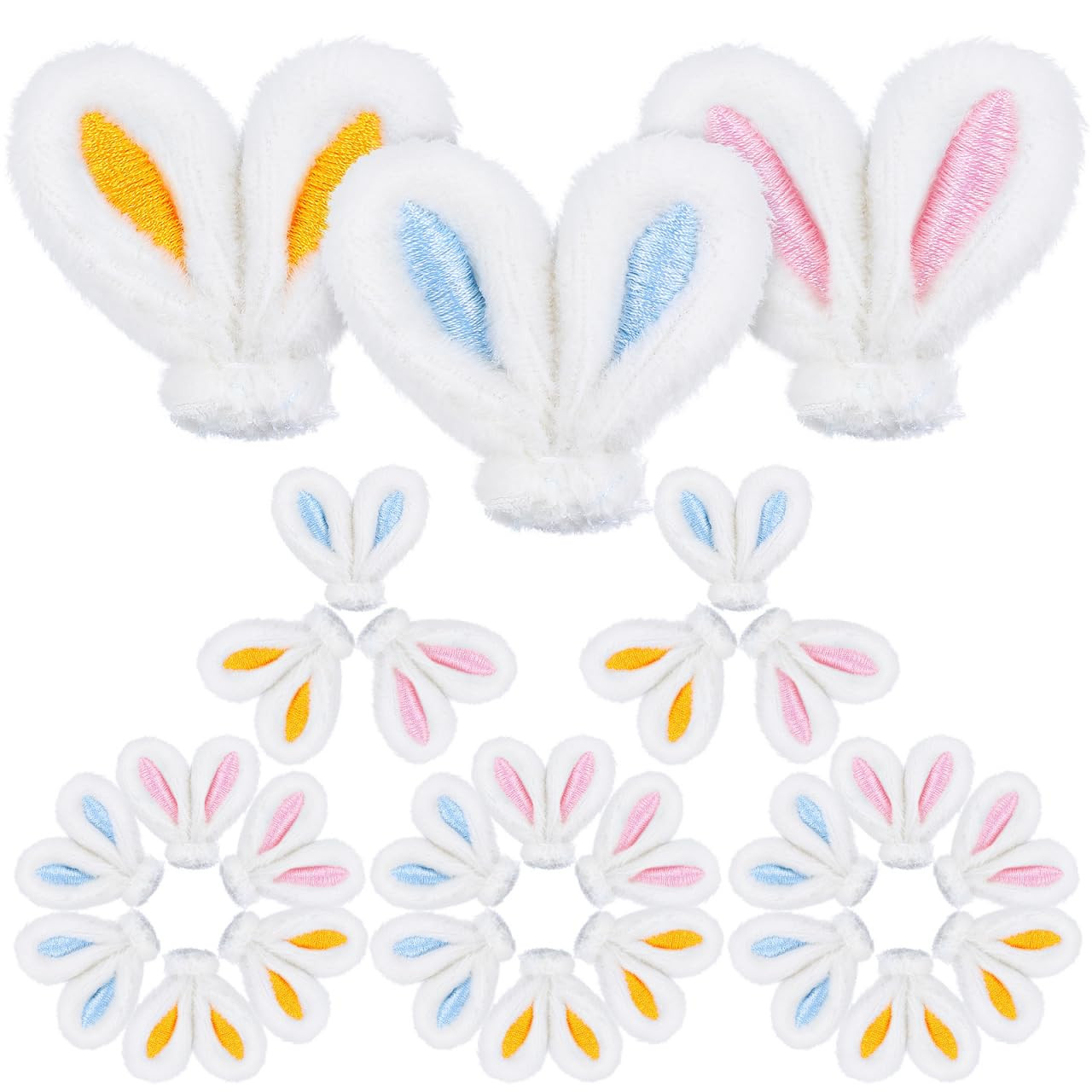 30pcs Mini Plush Bunny Ears for Crafts - Soft Fabric Rabbit Ear DIY Hair Clip Accessories - Easte... | Amazon (US)