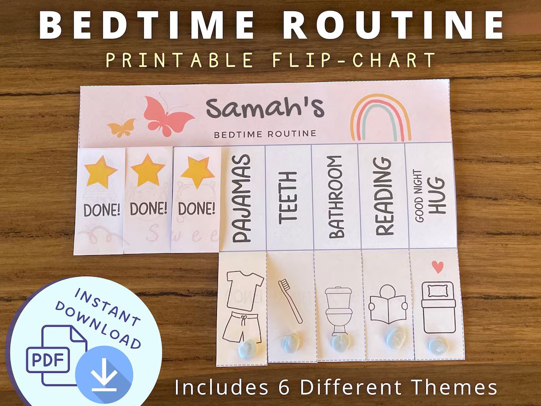 Toddler Routine, Bedtime Routine Chart, visual schedule, checklist with pictures, chore chart for... | Etsy (US)
