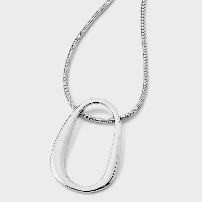 Oval Pendant Necklace - Wild Fable™ Silver | Target