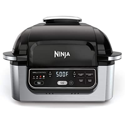 Ninja AG301 Foodi 5-in-1 Indoor Grill with Air Fry, Roast, Bake & Dehydrate, Black/Silver | Amazon (US)
