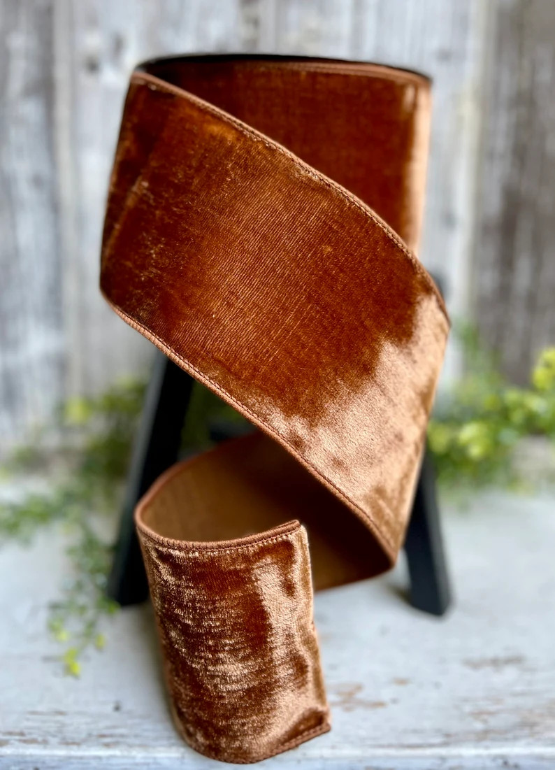 Ribbon, 10 YD ROLL, Ribbon for wreaths, Farrisilk ribbon, 4" ribbon, luxury ribbon, velvet ribbon... | Etsy (US)