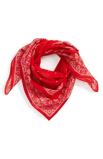 Women's Madewell Washed Bandana, Size One Size - Red | Nordstrom