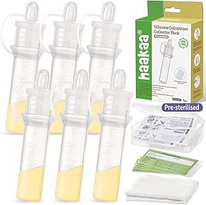 haakaa Colostrum Collector Syringes Set Pre-Sterilised Colostrum Syringes for Liquid with Cotton ... | Amazon (US)