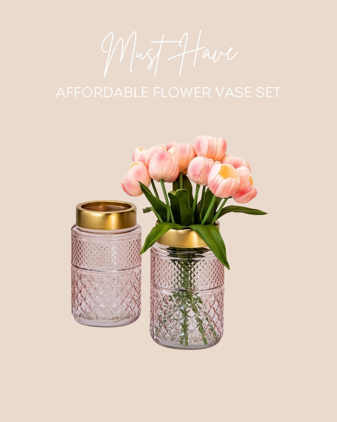 Cute, affordable, flower vase set from Amazon 💖